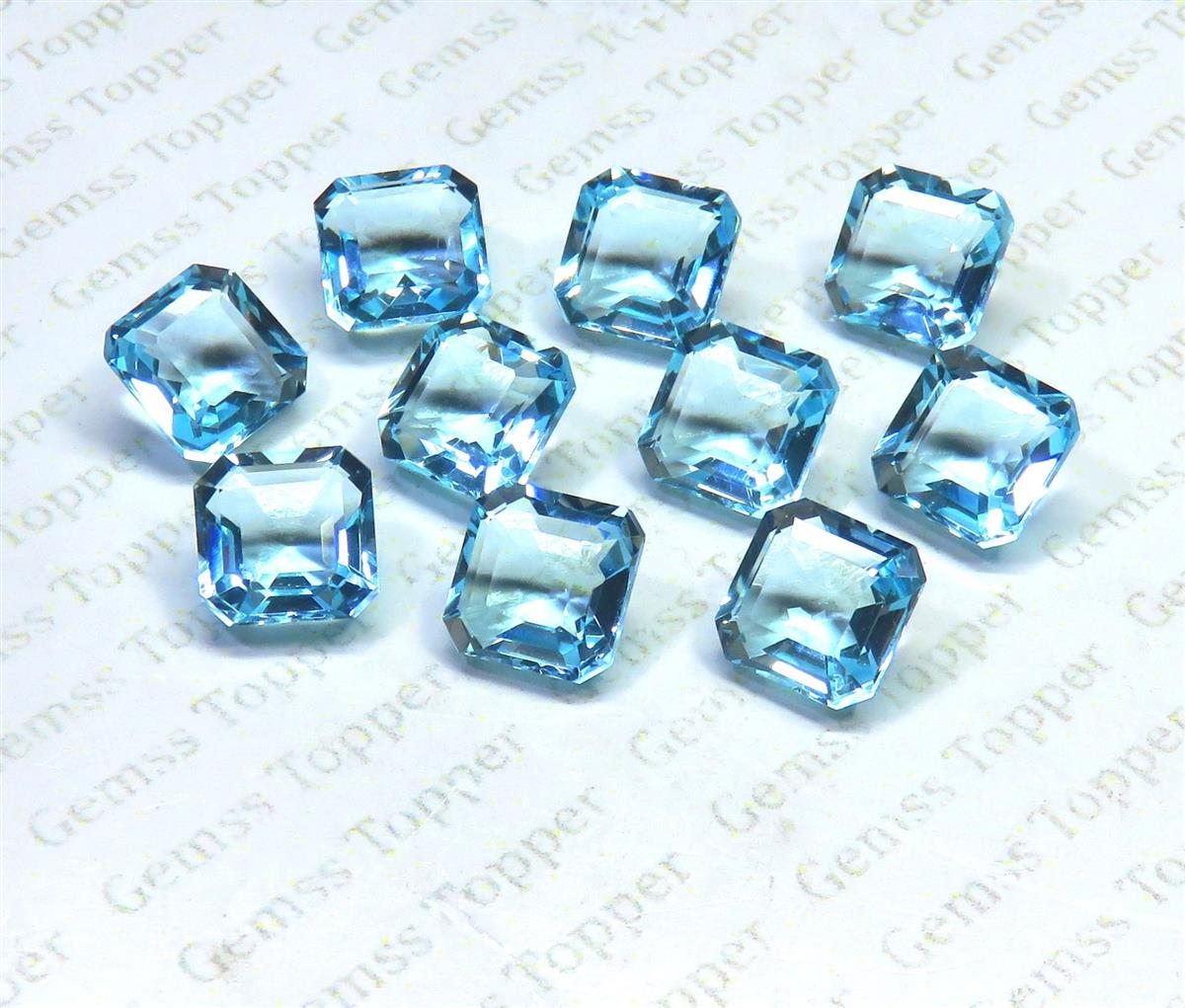 Sky Blue Topaz 10x10 mm Asscher Cut 